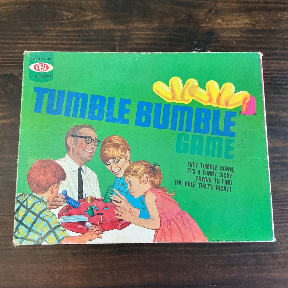 Vintage 1970 Ideal Tumble Bumble 90% Complete Missing 1 Score‎ Peg Board Game
